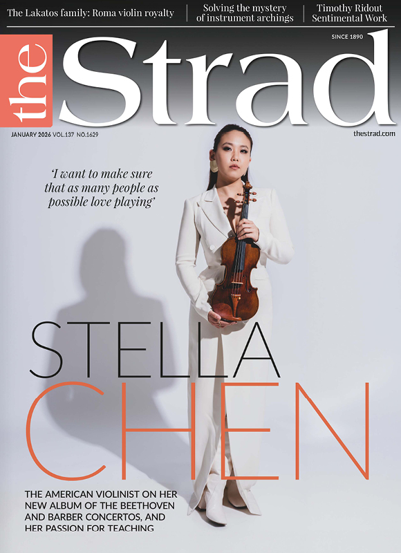 Stella Chen is the Front Page Cover Artist for The Strad (January 2026)